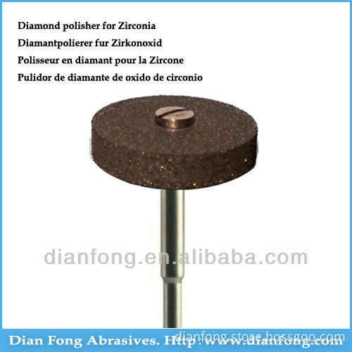 D3S HP Shank Wheel Diamond Impregnated Synthetic Rubber Heatless Polisher For Zirconia Zam Polish